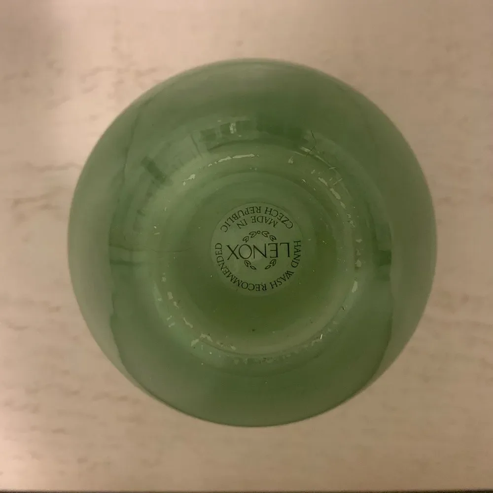 Green Lenox Stemless Wine Glass